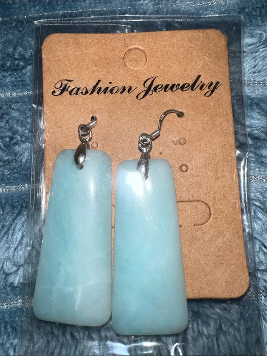 Fashion Jewelry Jewelry - Fashion Jewelry Light Aqua Trapezoid Drop Earrings